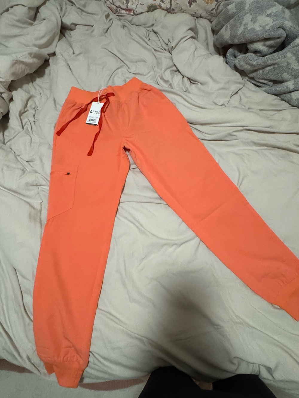 Figs Orange Cargo Jogger Scrubs